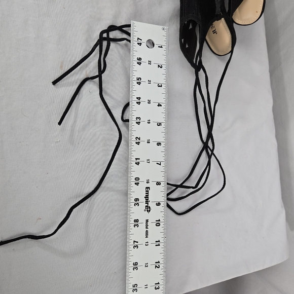 Justfab Rachel Women's Black High 4" Heels Size 7.5 M Calf Lace 30" Stiletto - Picture 6 of 6